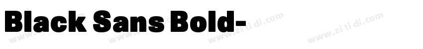 Black Sans Bold字体转换